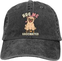Wholesale Caps Hats Pug Lovers Hug Me I m Vaccinated Funny Pugs Dog Baseball Cap Men Dad Snapback Summer Trucker Cowboy Hat Work Cool