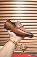 Wholesale LUXURY MEN Oxford SHOES Patina Dyeing Calf LEATHER Red Bottom MEN SHOES Italy DESIGNER LUXURY MEN DRESS SHOES Business Wedding Party