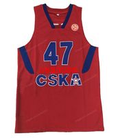 Wholesale Custom Retro Andrei Kirilenko Russia Team CSKA Moscow Basketball Jersey Stitched Red Size S XL Any Name And Number Top Quality Jerseys