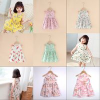 Wholesale Summer Style Girls Dress Kids Sleeveless Princess Pageant Gown Wedding Birthday Party Vestidos Clothes Sundress Cotton Y2