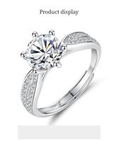 Wholesale Wedding Rings Boutique Fashion Elegant Engagement Ring S925 Silver And A Zircon Combination High Value Jewelry Gift
