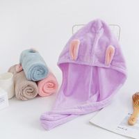 Wholesale Shower Caps Cute Long Ear Dry Hair Cap Bath Towel Strong Absorbing Drying Velvet Ultra Soft Special Hat Towels