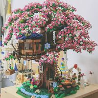 Wholesale Applicable to LEGO tree house cherry moc21318 assembled girl seri adult difficult huge bouquet building blocks