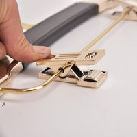 Wholesale High Grade Hanger With Clips for Pants PU Leather Cloth Hangers for Skirt Storage Racks RRD12498