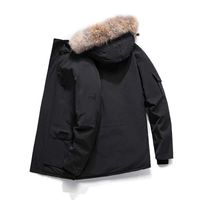 Wholesale Winter Outerwear Mens Womens Designers Down Jacket white Goose windproof parker long leather collar cap warm real wolf fur stylish classic