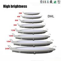 Wholesale Dimmable Round Led Panel Light SMD W W W W W W W V Led Ceiling Recessed down lamp SMD2835 downlight driver