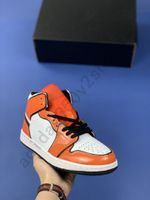 Wholesale Classical Mid SE Turf Orange Wmns leather skate Shoes Men basketball Sneaker White Blue Jumpman s Sneakers PU upper Rubber Sole Sports Trainers Size