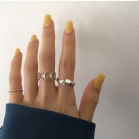 Wholesale 925 Sterling Silver index finger ring women s fashion personality ins niche design chain stitching geometric bracelet
