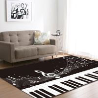 Wholesale Cushion Decorative Pillow Black And White Piano Large Carpet For Living Room Anti Slip Sofa Tatami Floor Mat Table Rug