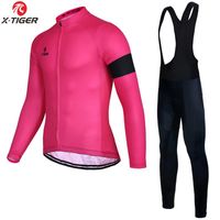 Wholesale Racing Sets X Tiger Autumn Cycling Jersey Set Colors Spring MTB Bicycle Clothing Long Sleeve Bike Clothes For Mans