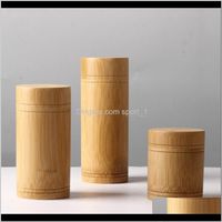 Wholesale Boxes Bins Bamboo Storage Bottles Jars Wooden Small Box Containers Handmade For Spices Tea Coffee Sugar Receive With Lid Vintage Lx271 Mqw5S