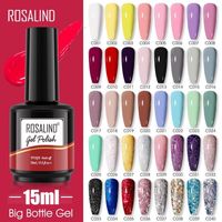 Wholesale Rosalind Color Semi permanent Manicure Nail Polish Gel Varnish Mixed With Base Topcoat Primer For Design LED UV Lamp
