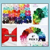 Wholesale Hair Accessories Baby Kids Maternity Inch Solid Color Baby Hairbows With Clips Colors Set Of Extra Large Bow Bowinfant Drop De