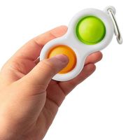 Wholesale Adult Push Pop Fidget Toys Keychain Simple Decompression Finger Bubble Toy Key Holder Ring Silicone Stress Ball Key Chain H31HVFH