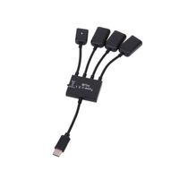 Wholesale Audio Cables Connectors in Type C To Micro USB OTG HUB With Power Supply Type C Multifunction Charging