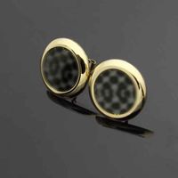 Wholesale Not faded Top Quality Stainless Steel Designer Stud Black Backage Gold Silver Rose Colors Trendy Ring Style Earrings for Women Party Wedding Hoop