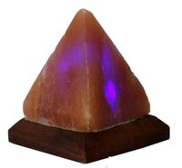 Wholesale Salt Lamp Table Desk Lamp Night Light Pyramid Crystal Rock Wooden Lamp Bedroom Adornment Home Room Decor Crafts Ornaments Gift