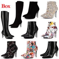 Wholesale Red Bottoms Luxury Designer Boots Women So Kate Ankle Knee Tall High Heels Booty cm Chunky Pony Pointed Toes Boot Girls Ladies