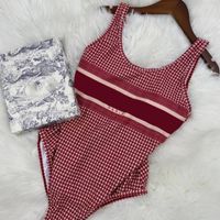 Wholesale Summer Breathable Women Bikinis Set Fashion Letter Print Two Piece Swimsuit Patterns Sexy Charm Girls Beach Wear