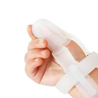 Wholesale Pacifiers Nontoxic Siliconechild Finger Food Grade Sucking Adjustable Thumb Wrist Orthosis Band Hand Tools Children Guard Stops Sucki E0i6
