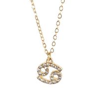 Wholesale 12 Zodiac Necklaces Diamond Constellation Necklace for Men Women Birthday Jewelry