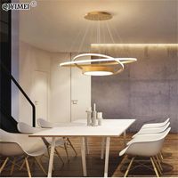 Wholesale Pendant Lamps Black White Golden Color Led Modern Lights For Dining Living Room Kitchen AC85 V Indoor Hanglamp Fixtures Abajur