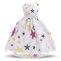Wholesale Ins new black children s star embroidered princess foreign style puffy skirt girls walk show performance dress