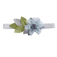 Wholesale Newborn Lace flower headband Baby Artificial Vintage Glitter Leaves Flower elastic Hairbands Kid Girls Hair Accessories
