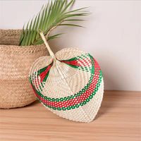 Wholesale Bambooes Weaving Cattail Fan Brushes Summer Hand Cattails Palm Leaf Fans Cool Off Dandelion Bamboo Products More Color HHE10847