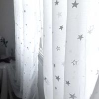Wholesale White Shiny Sliver Star Tulle Window Curtain For Living Room Modern Sheer Voile Bedroom Kitchen Drape Blinds Custom