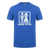 Wholesale Game Over Bride Groom Bachelor Bachelorette Party Marriage Wedding Gift Men T Shirt T shirt Short Sleeve Round Neck Tshirt Tee