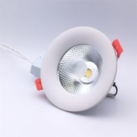 Wholesale Bulbs W Dimmable LED Downlight v v Spot DownLights Cob Recessed Down Lights White Shell