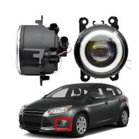 Wholesale 2pcs Car Styling Round Front Bumper LED Fog Lights DRL Daytime Running Driving lamps for FORD FOCUS MK2 Estate DAW_