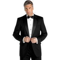 Wholesale custom made suit men tuxedo for wedding groom suits black mens wear two piece