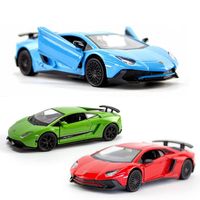 Wholesale 1 simulation alloy car model return force cars can open door GTR toy child boy birthday Christmas gifts