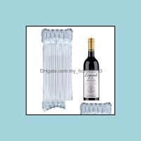Wholesale Packing Office School Business Industrial32 Cm Dunnage Bag Filled Protective Wine Bottle Inflatable Air Cushion Column Wrap Bags With Dro