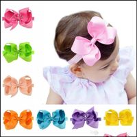 Wholesale Hair Accessories Baby Kids Maternity Baby Girls Big Bow Headbands Inch Grosgrain Ribbon Boutique Bows Flowers Headband Infant Toddler E