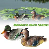 Wholesale Garden Decorations In Stock Mandarin Duck Statue Resin Sculpture Pond Ornament For Home Pool Modern Animal Dro