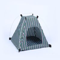 Wholesale Summer Pet Dog Cat Kennel Removable Detachable Waterproof Oxford Cloth Pet Tent Stripe Style Outdoor Travel Pet Bed Supplies GWE11840