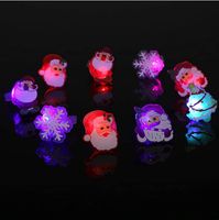 Wholesale Christmas LED Finger Rings Light Up Flash for Party pc