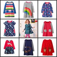 Wholesale Princess Baby Girls Dresses Cotton Long Sleeve Space Children Autumn Spring Clothes With Pockets Costume Dresses For Girls Party1 Y2