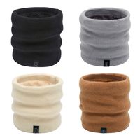 Wholesale Unisex Winter Men Women Warm Knitted Ring Scarves Thick Elastic Knit Mufflers Children Neck Warmer Plush Polyester Scarf