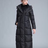 Wholesale Women s winter clothing puffer zipper down coat big size XL black gray navy blue thick warm large size long down jacket