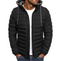 Wholesale Men s Jackets Solid Color Warm Jacket Long Sleeve Autumn Winter Zipper Down Packable Light Top Quality Coat Free
