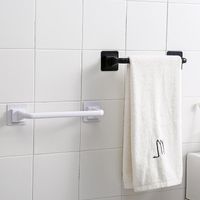 Wholesale Bathroom Storage Organization Towel Bars Wall Mounted Bath Rack Scouring Rag Drying Holder Home Slippers Stand