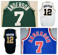 Wholesale Custom Retro Kenny Anderson college georgia tech Basketball Jersey Men s Stitched White Blue Green Black Any Name Number Size S XL Vest Jerseys