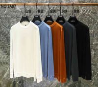 Wholesale Autumn and winter Korean new men s sleeve round neck T shirt casual sweater long staple mercerized cotton