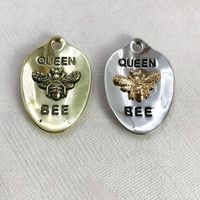 Wholesale Charms MYLONGINGCHARM Queen Bee Spoon Bracelet Silver Bronze Color Handmade Craft Beads