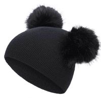 Wholesale Children s Knitted Cap Super Large Double Ball Wool Cap Baby Infant Toddler Baby Girls Boys Warm Winter Hat Y2