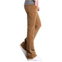 Wholesale Spring Corduroy Flared Pants Men Boot Cut Business Casual Elasticity Slim Slightly Bootcut White Red Black Khaki Trousers Men s